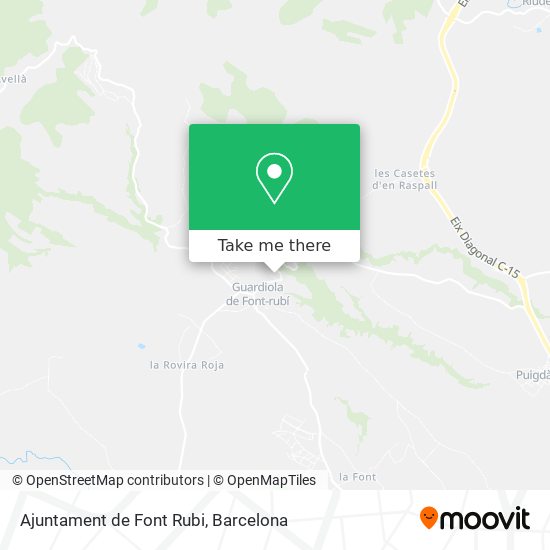 Ajuntament de Font Rubi map