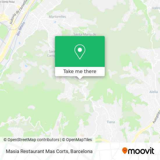 mapa Masia Restaurant Mas Corts