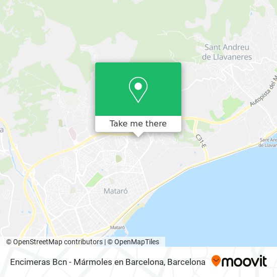 mapa Encimeras Bcn - Mármoles en Barcelona