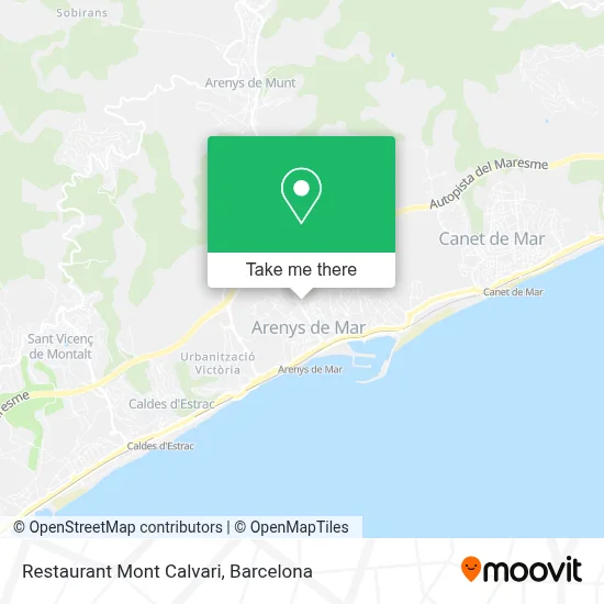 Restaurant Mont Calvari map