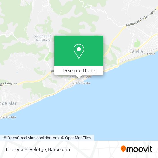 Llibreria El Reletge map