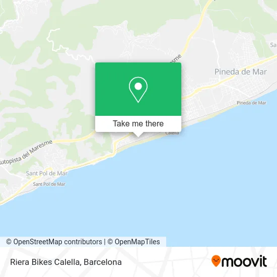 Riera Bikes Calella map