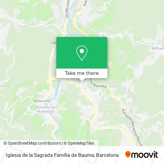 Iglesia de la Sagrada Família de Bauma map