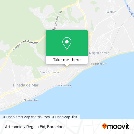 Artesania y Regals Fid map