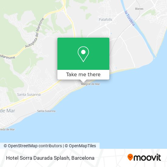 Hotel Sorra Daurada Splash map