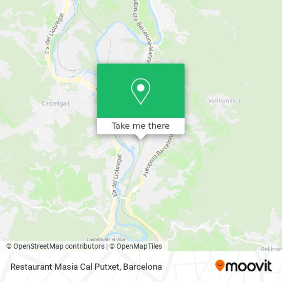 Restaurant Masia Cal Putxet map