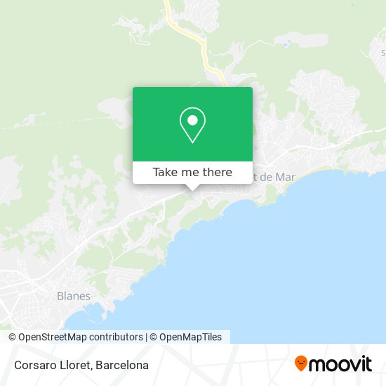 Corsaro Lloret map