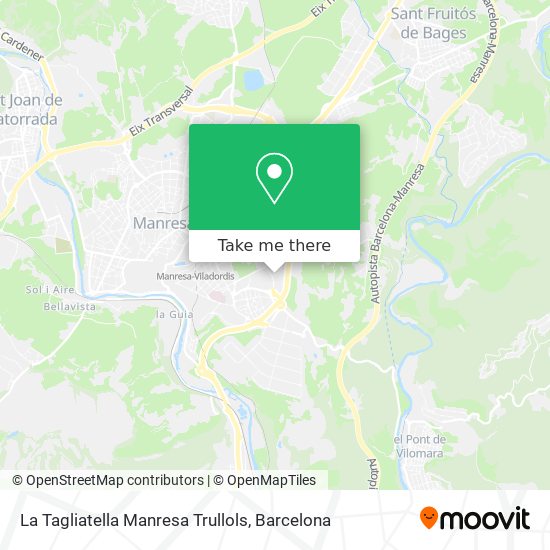 La Tagliatella Manresa Trullols map