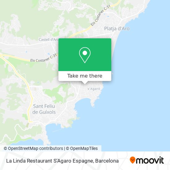 La Linda Restaurant S'Agaro Espagne map