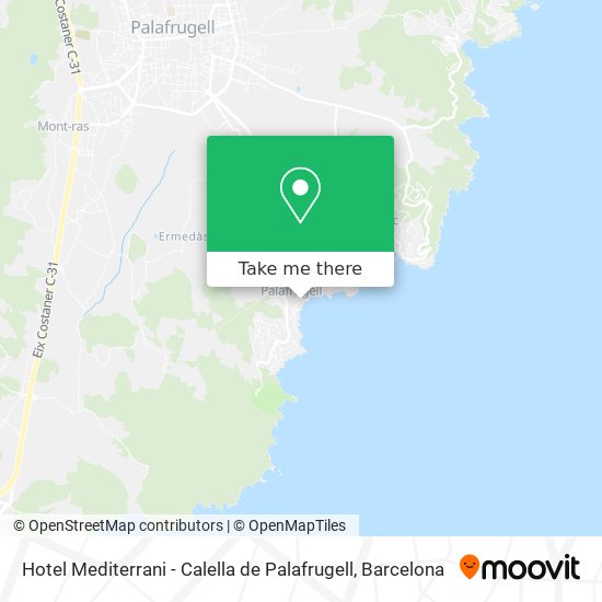 Hotel Mediterrani - Calella de Palafrugell map