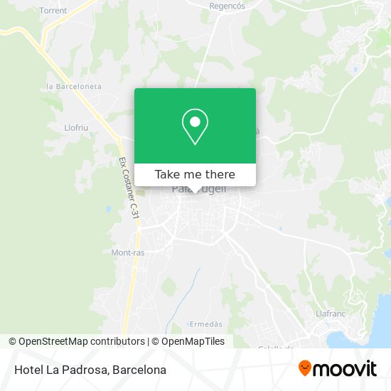 Hotel La Padrosa map