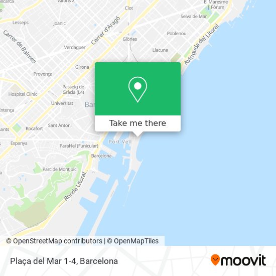 Plaça del Mar 1-4 map