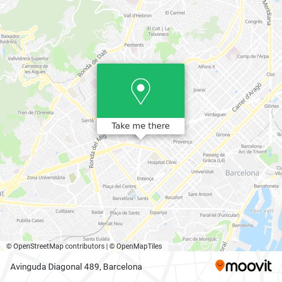 Avinguda Diagonal 489 map