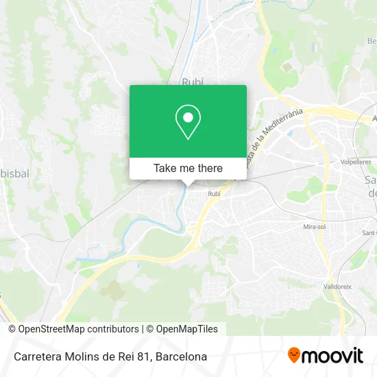 Carretera Molins de Rei 81 map