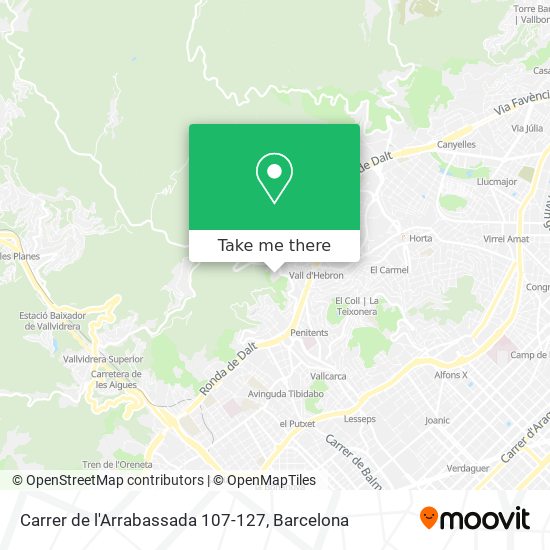 Carrer de l'Arrabassada 107-127 map