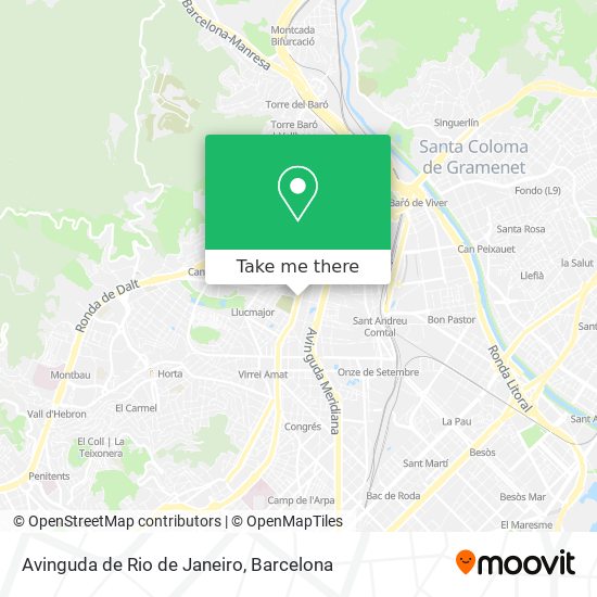 mapa Avinguda de Rio de Janeiro
