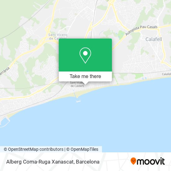 Alberg Coma-Ruga Xanascat map