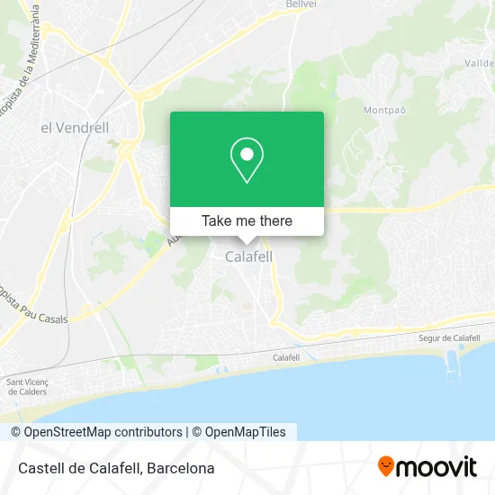 Castell de Calafell map