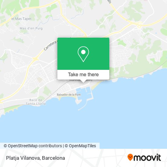 mapa Platja Vilanova