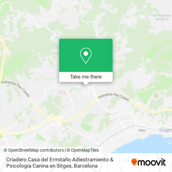 Criadero Casa del Ermitaño Adiestramiento & Psicología Canina en Sitges map