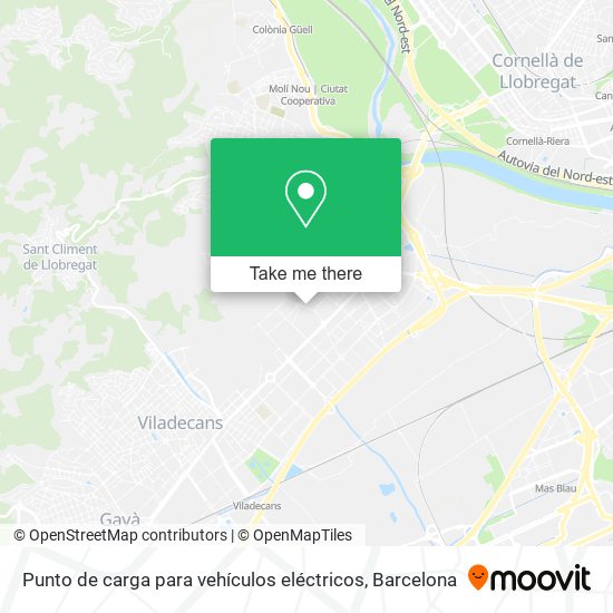 Punto de carga para vehículos eléctricos map