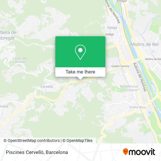 Piscines Cervelló map