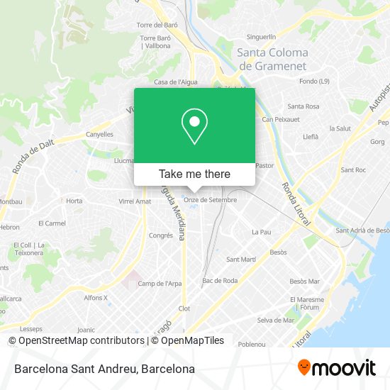 mapa Barcelona Sant Andreu