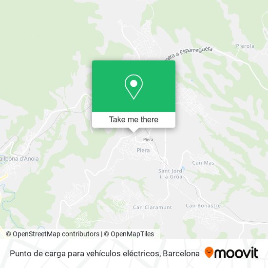 mapa Punto de carga para vehículos eléctricos