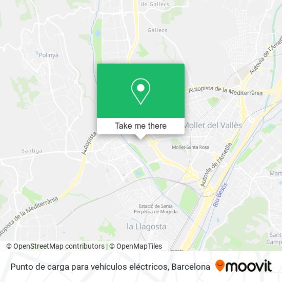 mapa Punto de carga para vehículos eléctricos