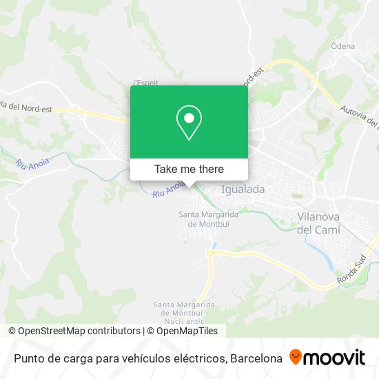 Punto de carga para vehículos eléctricos map