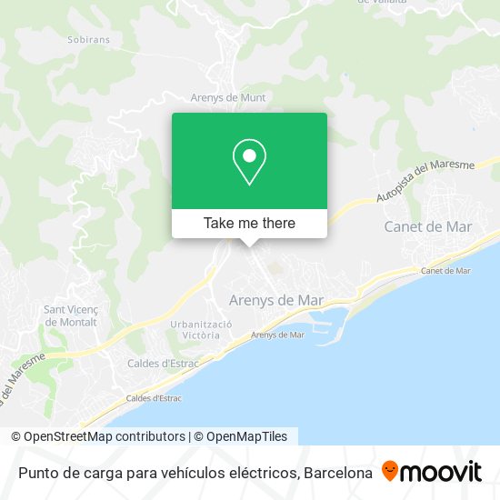 Punto de carga para vehículos eléctricos map