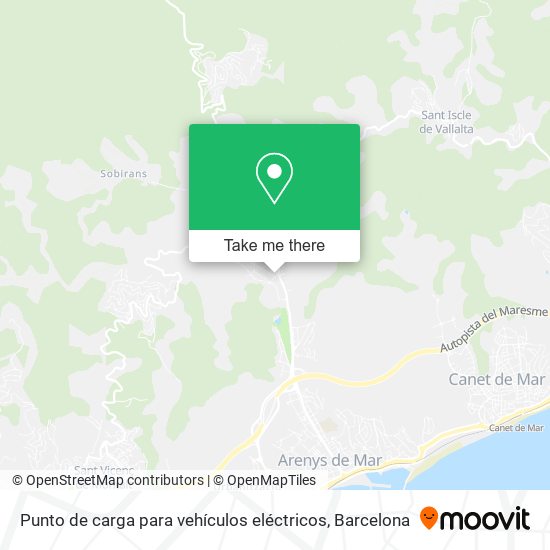 Punto de carga para vehículos eléctricos map