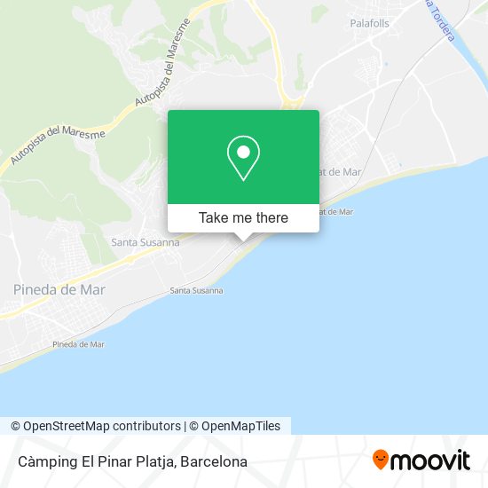 mapa Càmping El Pinar Platja