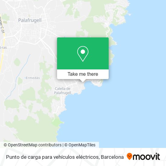 mapa Punto de carga para vehículos eléctricos