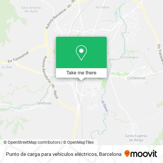 Punto de carga para vehículos eléctricos map