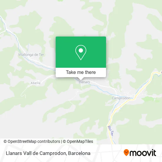 Llanars Vall de Camprodon map