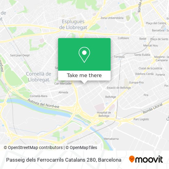 Passeig dels Ferrocarrils Catalans 280 map