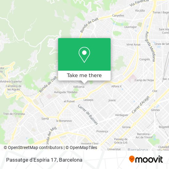 Passatge d'Espíria 17 map