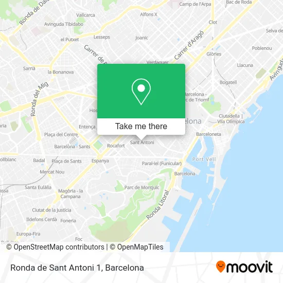 Ronda de Sant Antoni 1 map