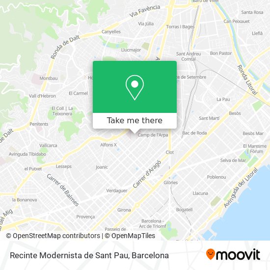 Recinte Modernista de Sant Pau map