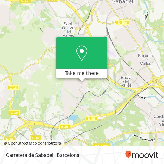mapa Carretera de Sabadell