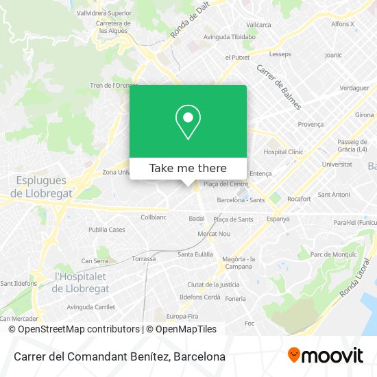 mapa Carrer del Comandant Benítez