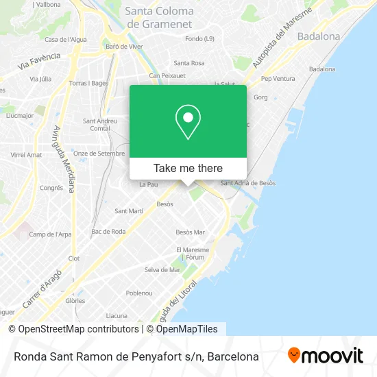 Ronda Sant Ramon de Penyafort s / n map