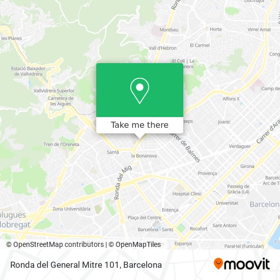 Ronda del General Mitre 101 map