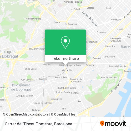 mapa Carrer del Tinent Flomesta