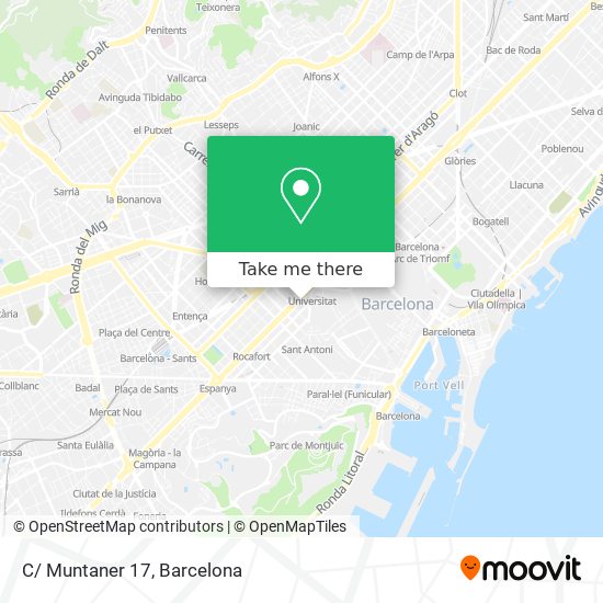 mapa C/ Muntaner 17