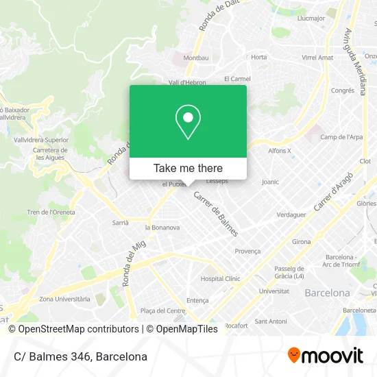 C/ Balmes 346 map
