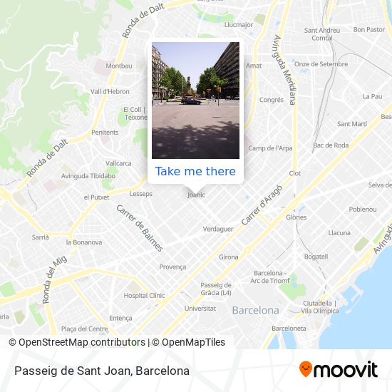 mapa Passeig de Sant Joan