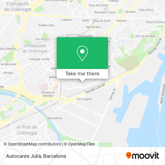 mapa Autocares Julià