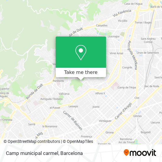 Camp municipal carmel map